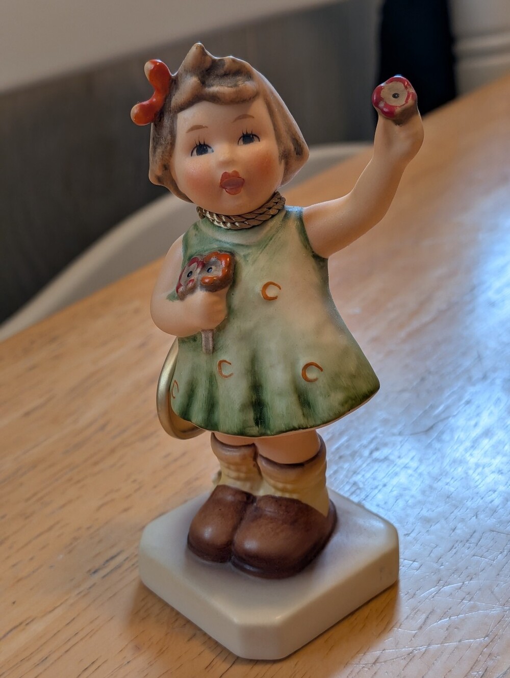 Goebel Gold-Tone Porcelain Figurine Tag by Hummel